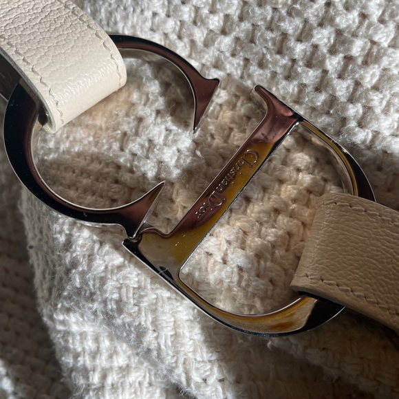 Christian Dior by John Galliano S/S 2005 Floral Trotter Silver CD Leather Belt - Picture 5 of 10